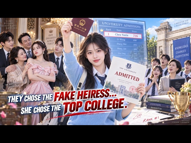 The Whole Family Chose the Fake Heiress—She Took the Papers & Got Into a Top College! 💥