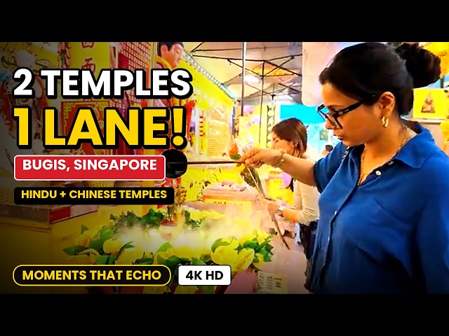 Hindu & Chinese Temples Side by Side in Bugis, Singapore | Free Temple Walk