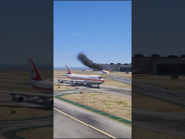 747 Almost Crashed on the Runway