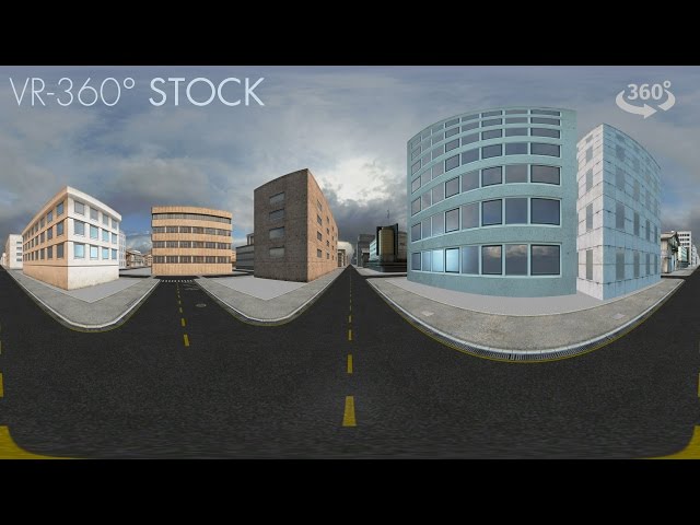 VR 360 City Walk Through V5 Cloudy