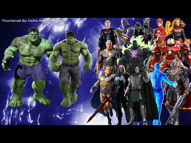 Hulk 2008 & Hulk 2003 VS 3 Rounds Of Marvel And DC
