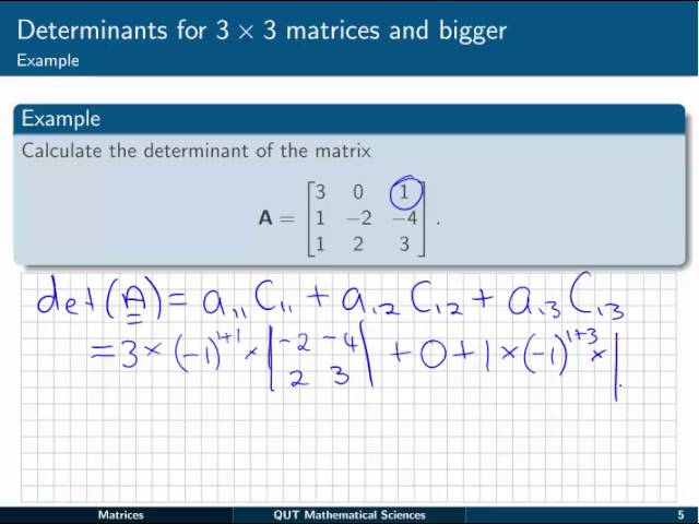 Matrices: 5 Determinants n x n