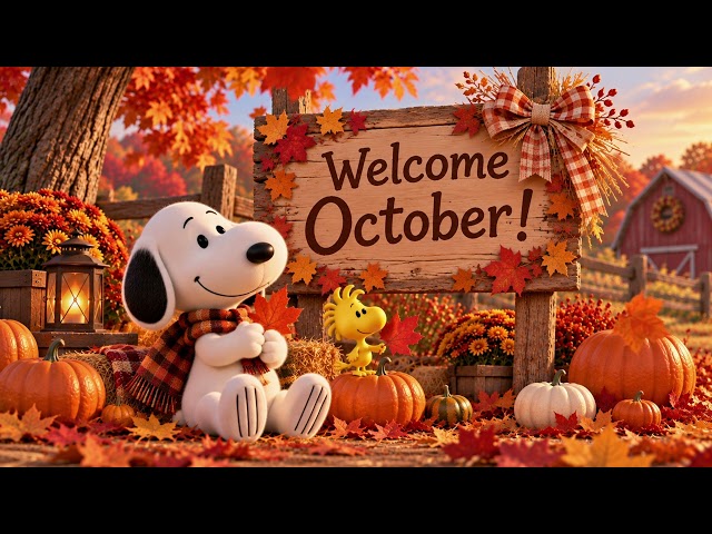 Welcome October with Snoopy & Woodstock 🍁🎃 | Fall Classical Music & Countryside Ambience
