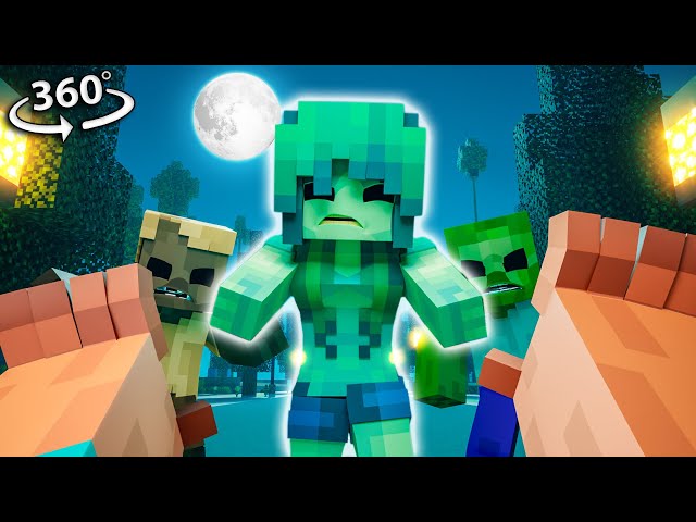 Escaping the ZOMBIES with YOU in Minecraft VR!