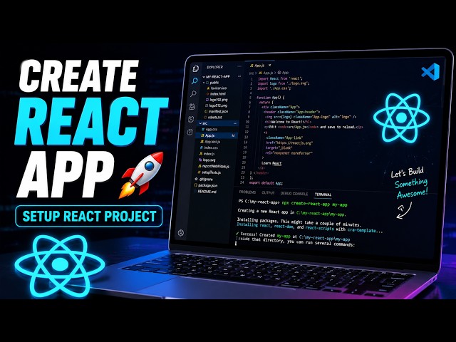 How to Create a React App & Set Up React Project | React JS for Beginners