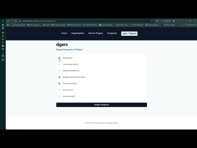Live Website   Company - project matcing website - Postgresql, node js express, EJS, and more.