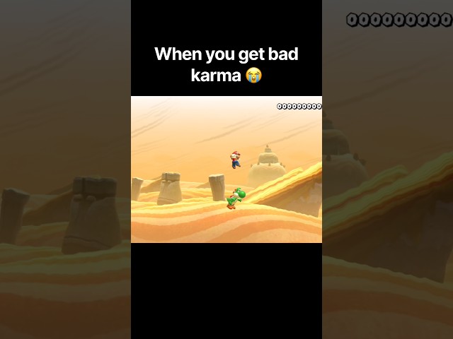 Mario Gets Bad Karma In Mario Maker 2 #mario #shorts #memes