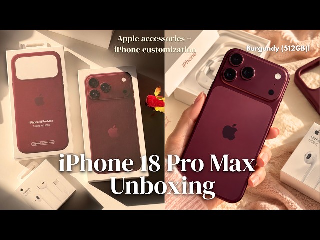 iPhone 18 Pro Max Burgundy Unboxing | Apple Accessories, Customization & Camera Test vs 13 Pro Max 