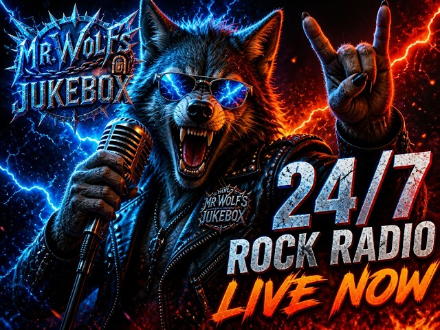 🎸 Mr. Wolf's Jukebox — 24/7 Rock Radio | Live Music Stream