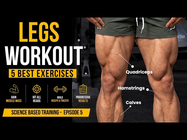 The ONLY 5 LEG Exercises You Need For Muscle Growth | Full Workout Plan