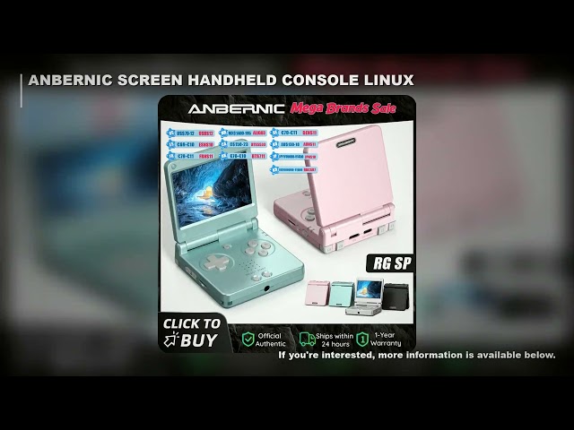 Anbernic RGSP 3.4'' IPS Screen Flip Handheld Console Linux System HDMI-compatible TV Output Clamshel