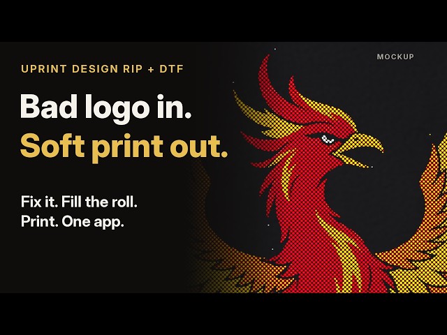 Плохой логотип на входе. Мягкий DTF-принт на выходе. | UPrint Design RIP