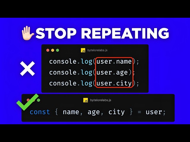 Stop Repeating Object Properties — Use Destructuring