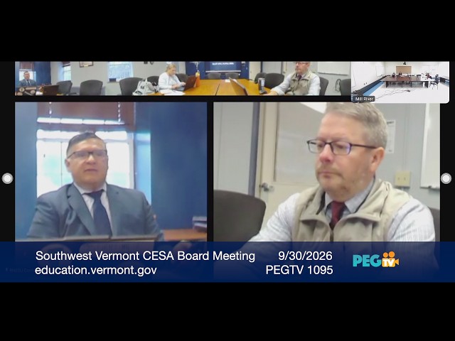 Southwest Vermont CESA Board Meeting, September 30, 2026