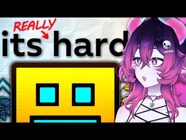 GEOMETRY DASH IS INSANE!? | How Hard is Geometry Dash? | Vtuber Reacts
