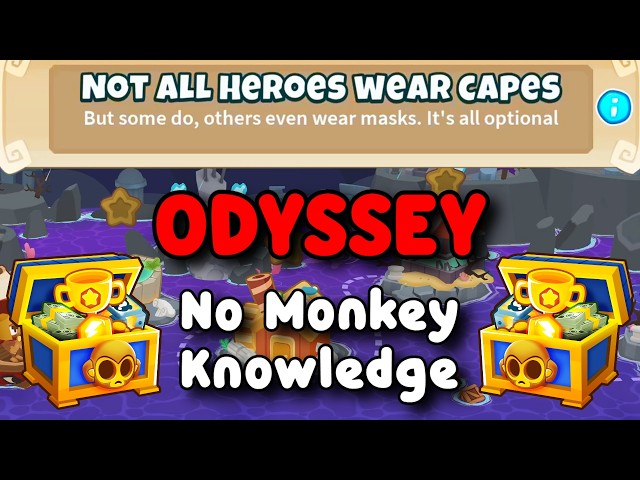 BTD6 Odyssey |No Monkey Knowledge Guide | Hard Mode Tutorial | Not all Heroes wear capes