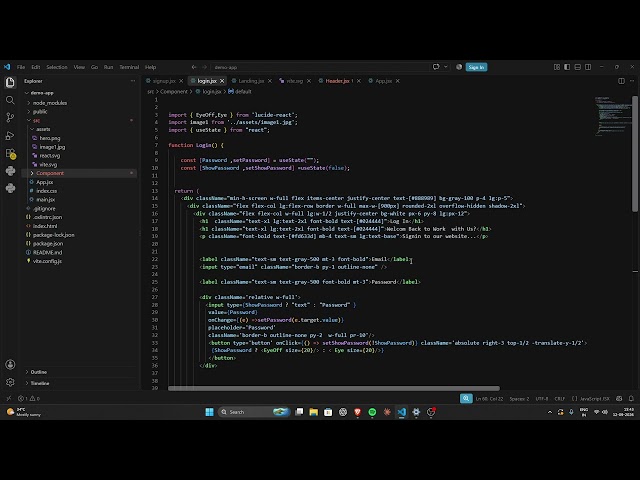 Building the Login Page — RAG Chatbot Project Ep. 3 (React + Tailwind CSS)