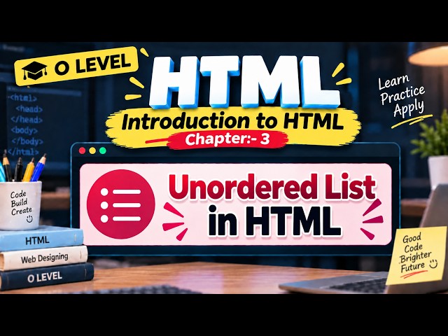 HTML Unordered List and Attributes | NIELIT O Level Web Designing