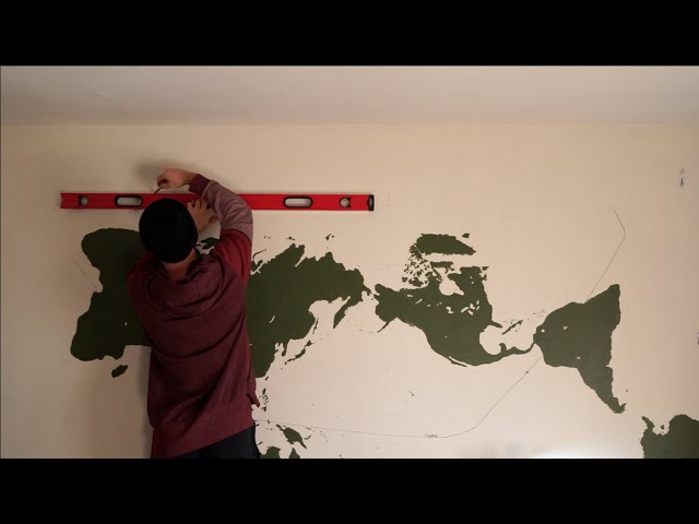 The (more) AccuRatE SIZe of Countries- Painting Mural of the World on bedroom wall- Authagraph Map