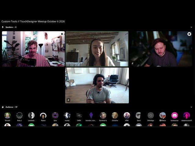 TouchDesigner Meetup: Custom Tools | October 2026