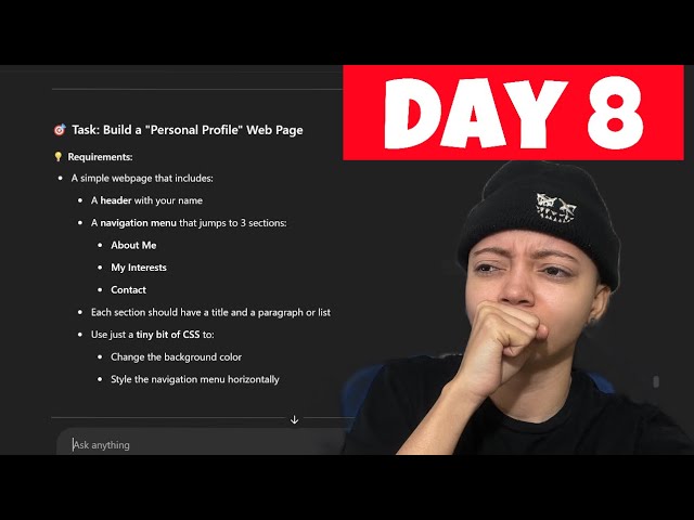 Day 8 of Learning to Code: My First “Real” Web Dev Task… Can I Do It?