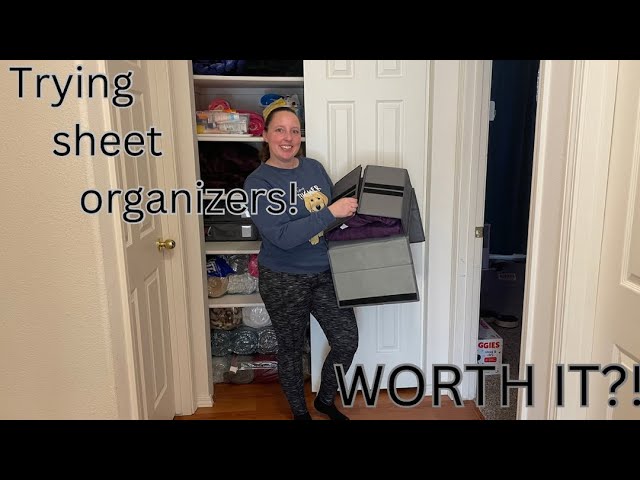 Linen Closet Organization with Sheet Storage Organization Review! WITH BLOOPERS and Charlie