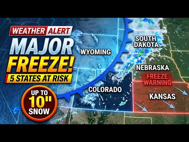 🚨 MAJOR FREEZE OUTBREAK! 5 States at Risk | 10 Inches of Snow & 15°F Cold