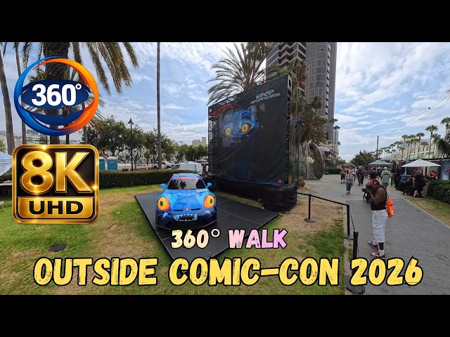 🦸 4K 360° Walk Around San Diego Comic-Con 2026 | Outside SDCC & Gaslamp Quarter