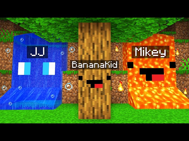 JJ vs Mikey vs Banana Kid: ELEMENTAL HIDE-AND-SEEK BATTLE in Minecraft...