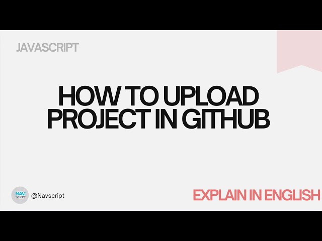  How to Upload Your Project to GitHub | Step-by-Step Guide for Beginners