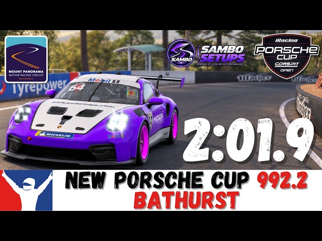 iRacing Porsche Cup Bathurst Guide 2:01.9 Porsche 992.2 Mount Panorama Track Guide
