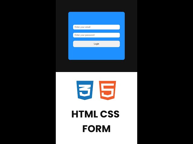 Build a Clean Login Form with HTML & CSS | Beginner Tutorial