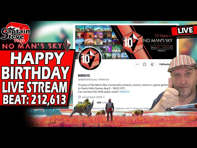 No Man's Sky 10th Anniversary - LIVE - 17:30 UTC - 18:30 BST - Happy Birthday NMS
