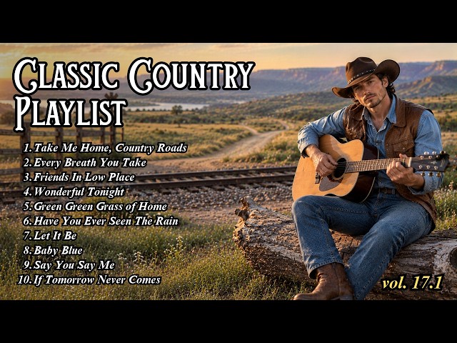 Classic Country Music 60s 70s 80s - Take Me Home Country Roads, Every Breath You Take, Baby Blue