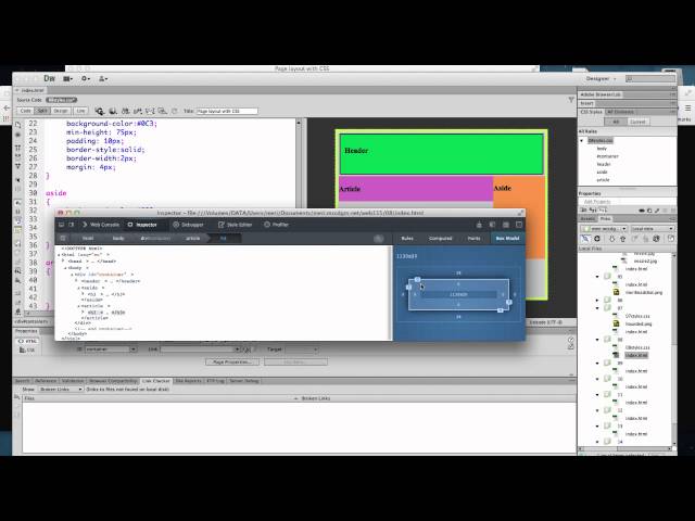 HTML & CSS: Page layout