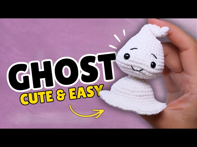 How to Crochet a Ghost 👻  Easy No Sew Amigurumi Tutorial