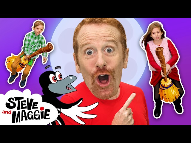 Magic Halloween Broomsticks + MORE for Kids with Steve and Maggie | Piñata & Trick or Treat