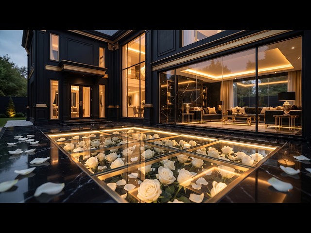 Building a Black & Gold Dream Mansion with a Magical Rose Floor