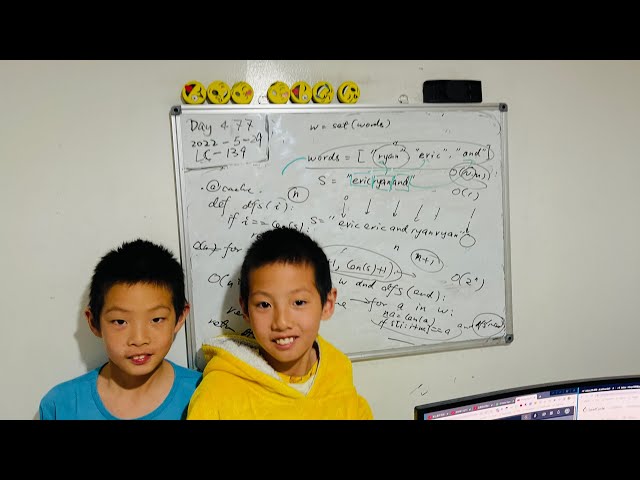 Day 477 - Teaching Kids Programming - Break a String into Words via Top Down DP (Memoziation)
