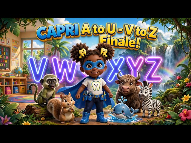 Learn Letters A to Z with Capri | CAPRI A to U - V to Z Finale! | ABC Phonics