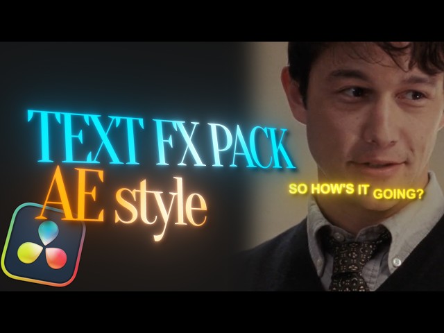 After Effects Style Text FX in DaVinci Resolve! #davinciresolve