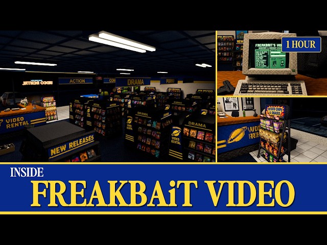 Inside FREAKBAiT VIDEO (1 Hour of PSX Video Store Ambience)