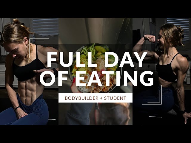 FULL DAY OF EATING 🥗🍰 AS A BODYBUILDER + COLLEGE STUDENT 