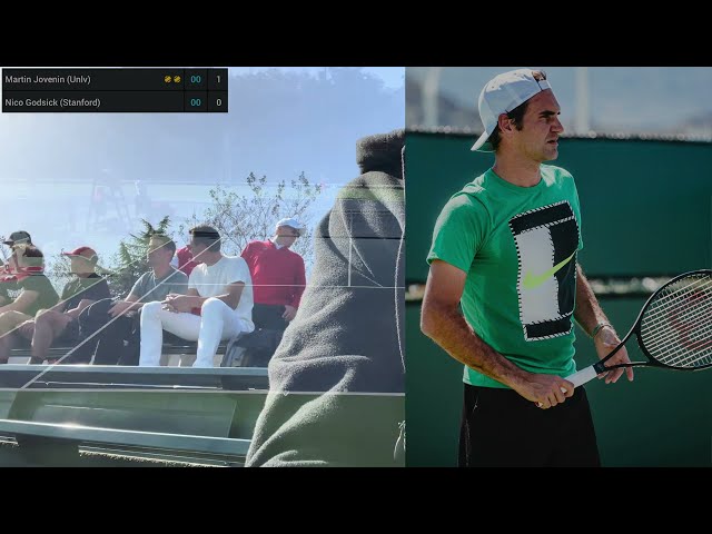 Roger Federer in the Stands: Nico Godsick (Stanford) vs Martin Jovenin (UNLV)