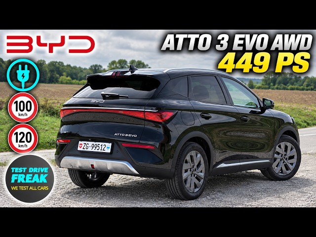 2026 BYD Atto 3 Evo AWD 449 PS Test Drive | Range, Electric Consumption & Performance