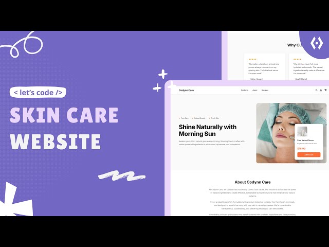 Build a Skin Care Website Project | HTML CSS JavaScript Projects for Beginners 2025