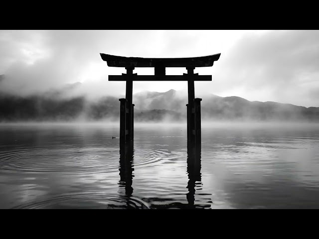 Silent Torii ⛩️ | Black & White Japanese Zen Live Wallpaper Loop | Calm & Meditation