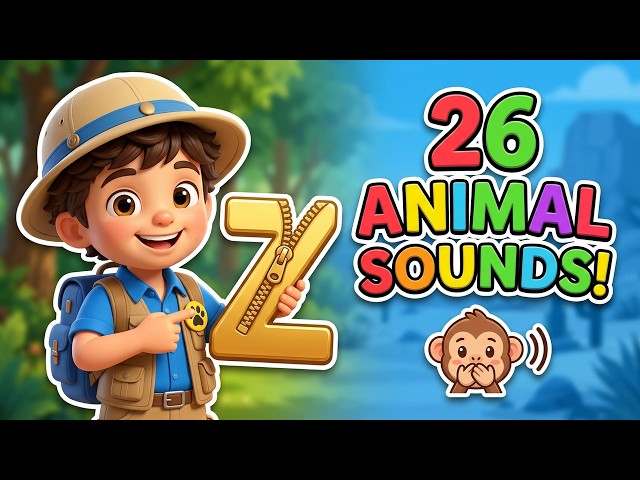 Can You Guess These 26 Animal Sounds? 🐾 A to Z Learning Fun! #nurseryrhymes #kidsanimation #cartoon