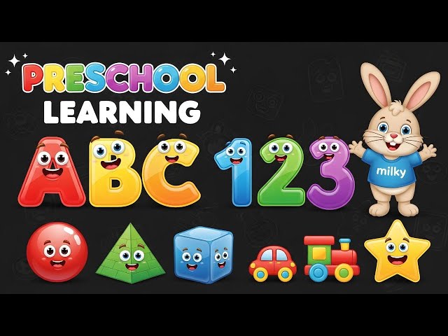 Boost Easy Preschool Learning: ABCs, Phonics, Shapes, & Numbers!