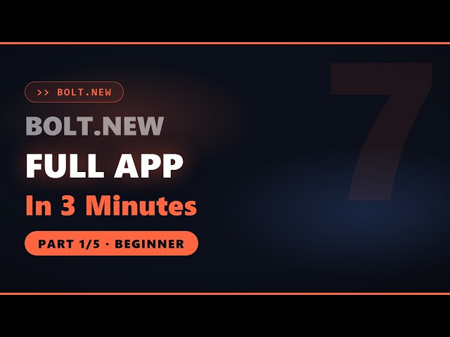 Bolt.new Masterclass Part 1: Getting Started (Beginner)